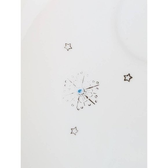 MCM 1950s Silver Trim Snack Dessert Plate Retro Summit Fine China Stardust Japan - Picture 6 of 6